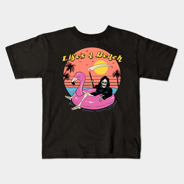 Life's a Beach! Kids T-Shirt by Vincent Trinidad Art